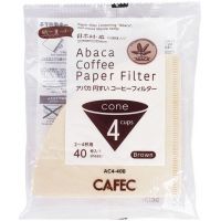 CAFEC ABACA Cone-Shaped filterpapir 4 kopper, brun 40 stk