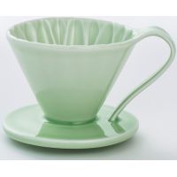 CAFEC Arita Ware Flower Dripper 1 Cup, Green