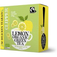 Clipper Organic Green Tea & Lemon 50 teposer