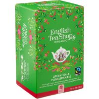 English Tea Shop Organic Green Tea & Pomegranate, 20 teposer