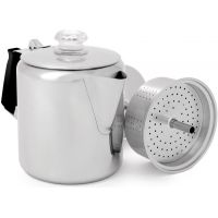 GSI Outdoors Glacier Stainless Percolator With Silicon Handle, 6 Cups