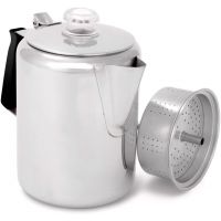 GSI Outdoors Glacier Stainless Percolator With Silicon Handle, 9 kopper