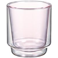 Hario Double-Walled Matcha Cup -matchaglas 370 ml, lyserød