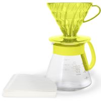 Hario V60 Dripper & Server Set -kaffesæt størrelse 02, Sunflower Yellow