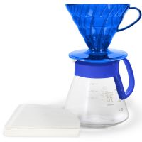 Hario V60 Dripper & Server Set -kaffesæt størrelse 02, Ocean Blue