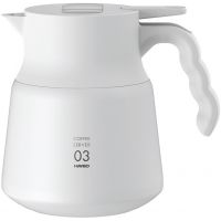 Hario V60 Insulated Stainless Steel Server PLUS størrelse 03 800 ml, hvid