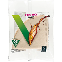 Hario V60 Misarashi størrelse 03 brune kaffefilterpapirer, 100 stk