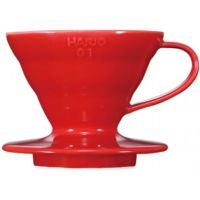 Hario V60 Dripper størrelse 01 filterholder i keramik, rød