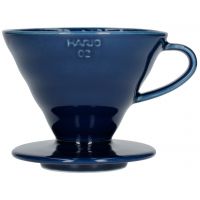 Hario V60 Dripper størrelse 02 filterholder i keramik, indigo blå