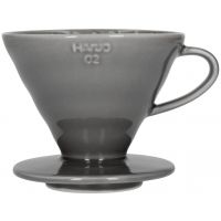 Hario V60 Dripper størrelse 02 kaffefilterholder i keramik, grå