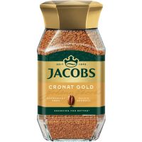Jacobs Cronat Gold instantkaffe 200 g glasbeholder