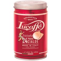 Lucaffé Pulcinella espresso pods 24 stk. i en dåse