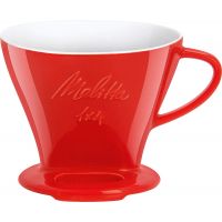 Melitta filterholder i porcelæn 1x4, rød