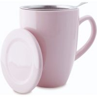 Shamila Tea Mug with Filter & Lid 350 ml, Rose