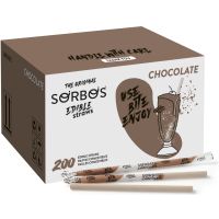 Sorbos spiselige sugerør, chokolade 200 stk.