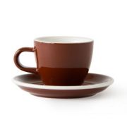 Acme Demitasse Espressokop 70 ml + underkop 11 cm, Weka Brown