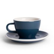 Acme Small Cappuccino kop 150 ml + underkop 14 cm, Whale Blue