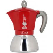 Bialetti Moka Induction Red espressokande, 6 kopper