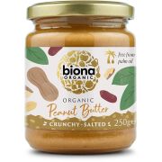 Biona Peanut Butter Crunchy saltet jordnøddesmør 250 g