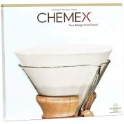 Chemex Unfolded Circles rund kaffefiltre til 6, 8 og 10 koppes kaffebrygger, 100 stk.