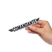 Comandante Logo sort/hvidt stofmærke