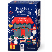English Tea Shop Organic Black Tea Ginger Cranberry, 20 teposer