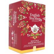 English Tea Shop Organic Black Tea & Ginger With Peach, 20 tebreve