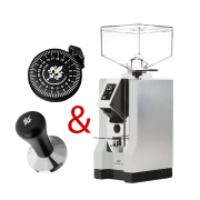 Eureka Mignon Specialità 16CR Polished Silver + King Size Dial + Extra Light Tamper 58 mm