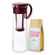 Hario Mizudashi Cold Brew Coffee Pot Brown 1 l + Crema Ethiopia Sidamo 250 g