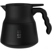 Hario V60 Insulated Stainless Steel Server PLUS Size 02 600 ml, Black