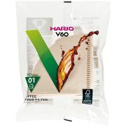 Hario V60 Misarashi ubleget kaffefilter størrelse 01, 100 stk