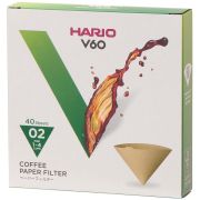 Hario V60 Misarashi ubleget kaffefilter størrelse 02, 40 stk. i æske