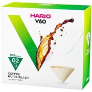 Hario V60 Misarashi ubleget kaffefilter størrelse 02, 100 stk i æske