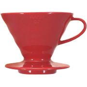 Hario V60 Dripper størrelse 02 filterholder i porcelæn, rød