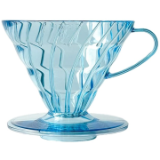 Hario V60 Project Waterfall dripper størrelse 02, klarblå