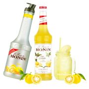 Monin Cloudy Lemonade Base 700 ml + Monin Le Fruit Yuzu -frugtpuré 1 l