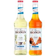Monin sukkerfri Vanille 700 ml + sukkerfri Karamel 700 ml
