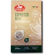 Saquella Espresso Decaf koffeinfri espresso pods 15 stk Saquella Espresso Decaf koffeinfri espresso pods 15 stk