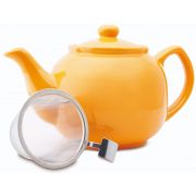 Shamila Ceramic Teapot with Strainer 1,2 l, Orange