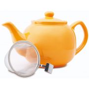 Shamila tekande i porcelæn med tesigte 1,2 l, orange