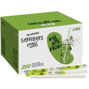 Sorbos spiselige sugerør, lime 200 stk.