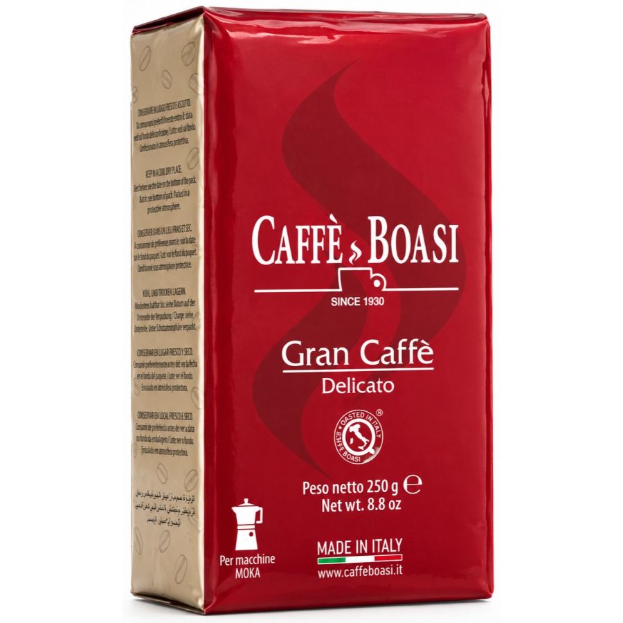 Caffè Boasi Gran Caffe Delicato malet kaffe 250 g