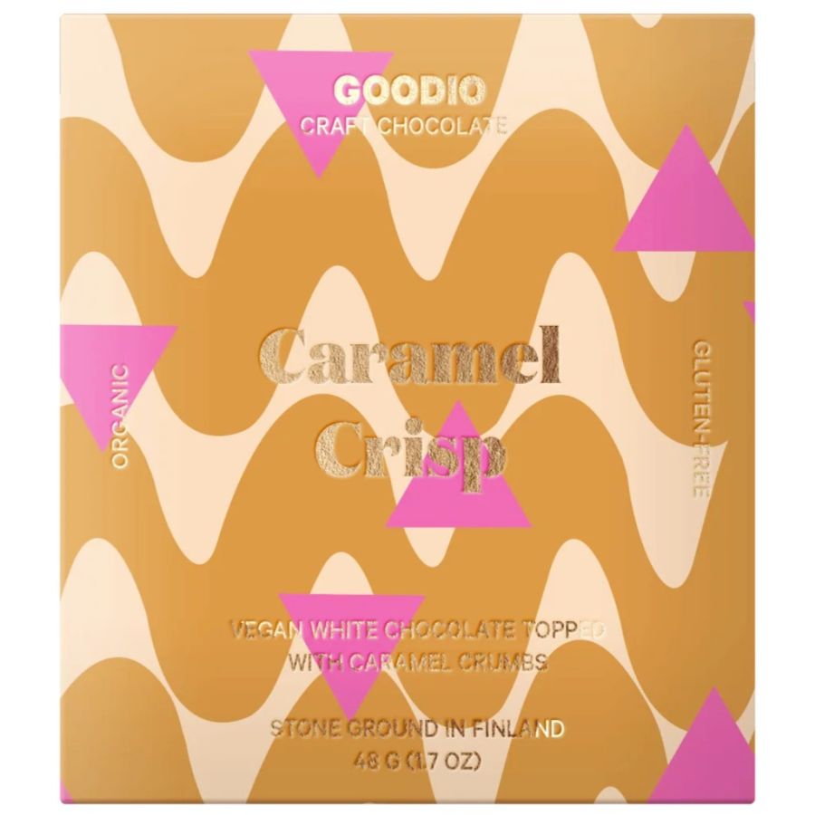 Goodio Caramel Crisp økologisk hvid chokolade 48 g