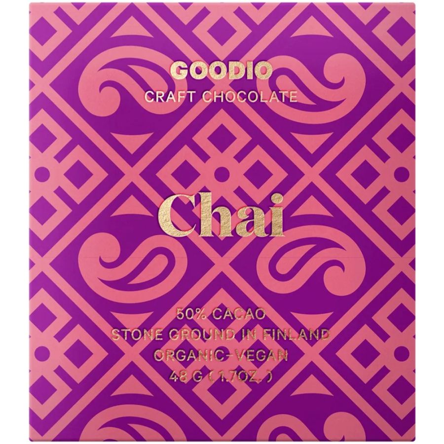 Goodio Chai økologisk chokolade 50%, 48 g