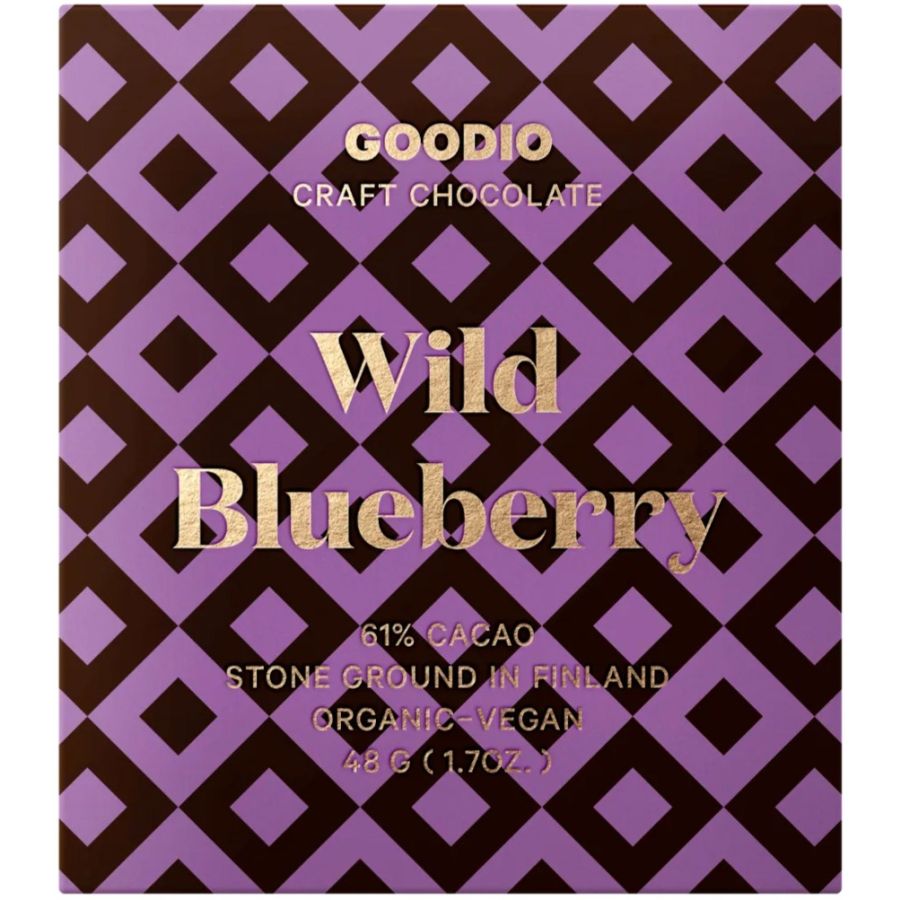 Goodio Wild Blueberry økologisk chokolade 61%, 48 g