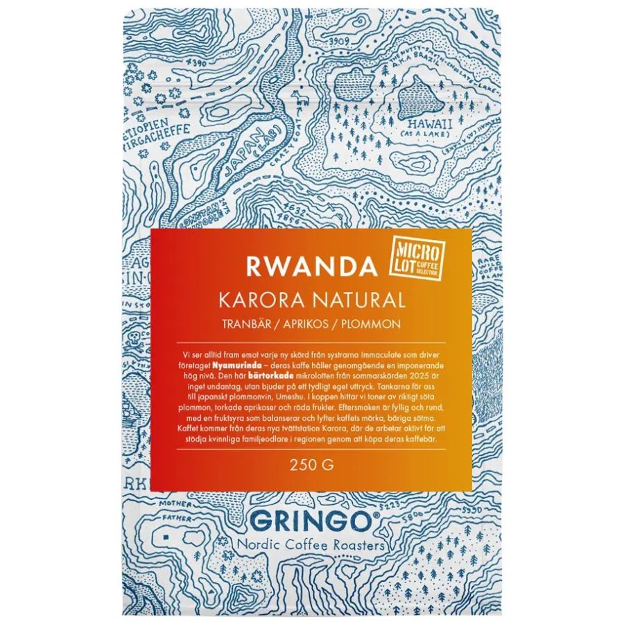Gringo Nordic Rwanda Karora Natural 250 g kaffebønner
