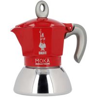 Bialetti Moka Induction Red espressokande, 2 kopper